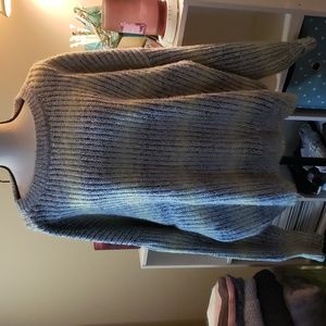 Universal Thread Fuzzy Sweater Blue Green White Crew Neck XXL